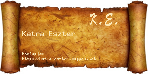 Katra Eszter névjegykártya