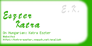 eszter katra business card